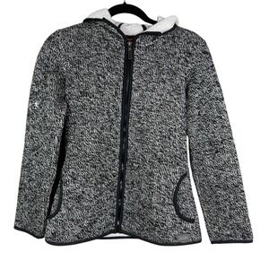 Merrell‎ Women's XS Gray Regulate Transition Sherpa Hooded Sweater Jacket Zip Up